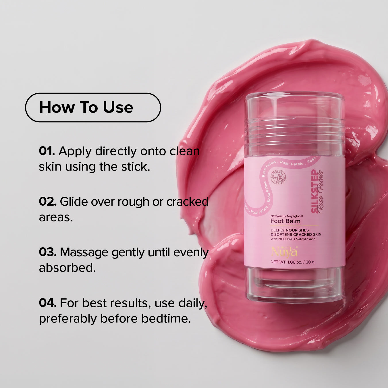 Silk Step - Foot Balm - Tinted Pink Shade