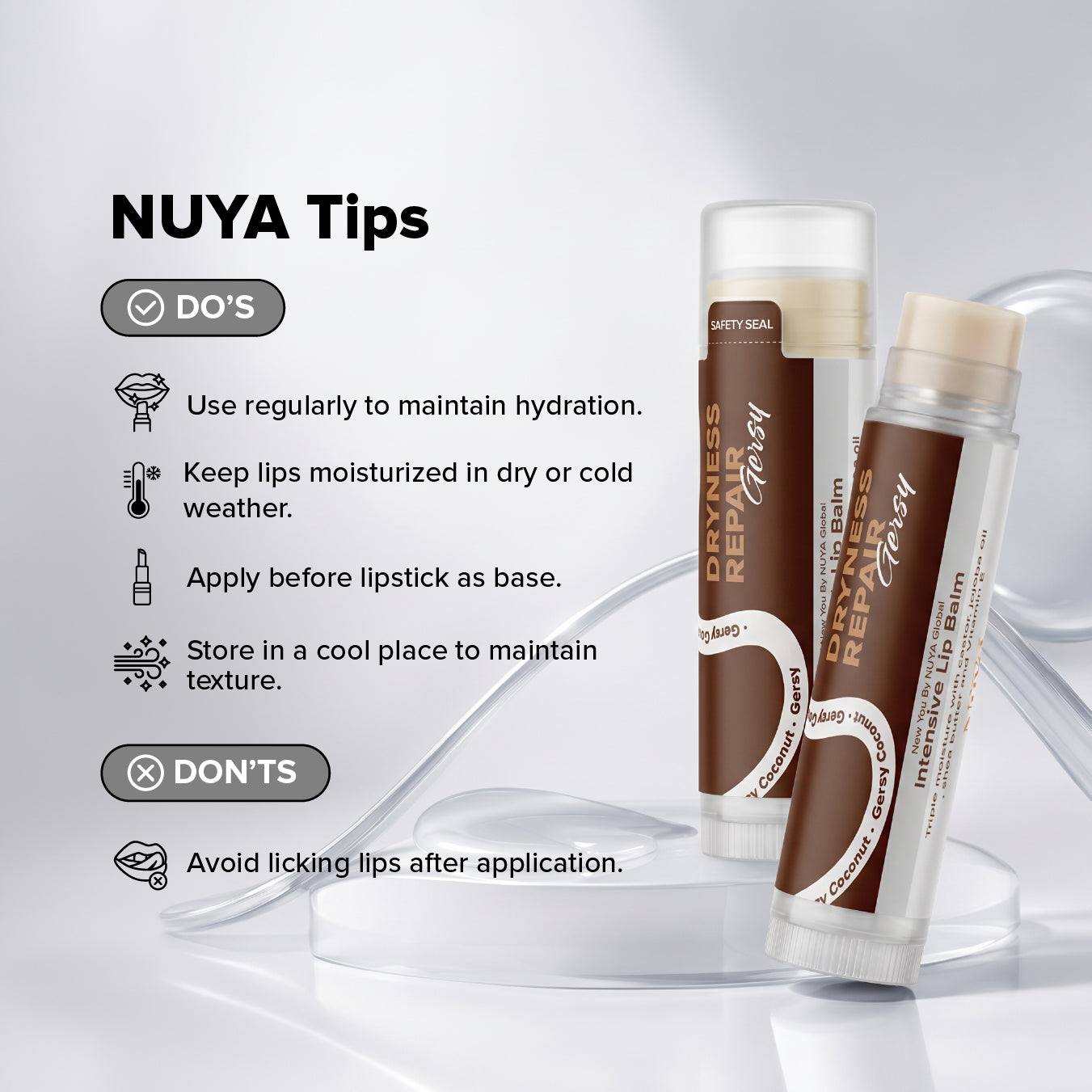 Dryness Repair Lip Balm - Gersy Coconut