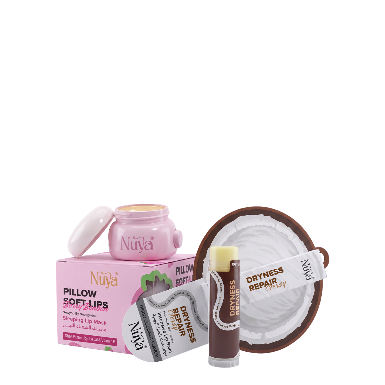 Lip Balm Care Bundle - Day & Night (Gersy + Transparent Berry)